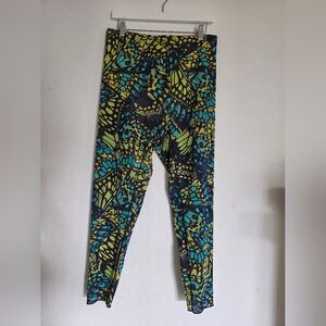 Fabletics Yitty XXL Mesh Me Smoothing High Waist Legging Bright Blue Buttafly